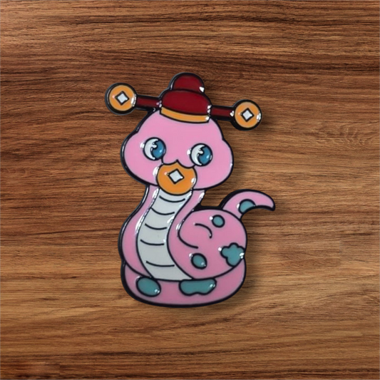 Serpiente rosada kawaii