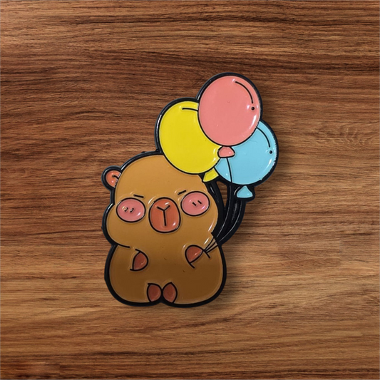 Capibara con globos